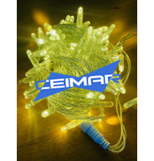 Светодиодная уличная гирлянда нить "CEIMAR" 24V 100 тепло-белых LED ламп, 10 м, с мерцанием, прозрачный силикон, соединяемая, IP65 - ART: CMR 205-519ww