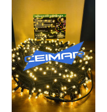 Светодиодная уличная гирлянда нить "CEIMAR" 500 тепло-белых LED ламп 50 м, статика, черный КАУЧУК, соединяемая, IP65 - ART: XM-500HWW