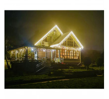 Светодиодная уличная бахрома "CEIMAR" 3.0*0.6, 160 тепло белых LED ламп, статика, черный КАУЧУК, соединяемая, IP65