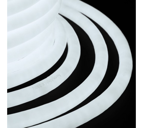 Гибкий неон светодиодный 50 м., LED 360 (круглый), белый, 14 мм.,  арт.: 142835W