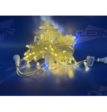 Светодиодная уличная гирлянда нить "CEIMAR" 24V 100 тепло-белых LED ламп, 10 м, с мерцанием, прозрачный силикон, соединяемая, IP65 - ART: CMR 205-519ww