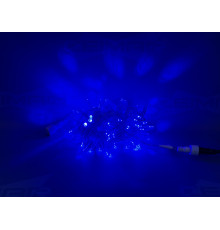 Светодиодная уличная гирлянда нить "CEIMAR" 24V 100 синих LED ламп, 10 м, с мерцанием, прозрачный силикон, соединяемая, IP65 - ART: CMR 205-519B