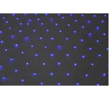 Светодиодная гирлянда Сетка "CEIMAR" 3*3 м, 480 синих LED ламп, с белым мерцанием, черный КАУЧУК, соединяемая, IP65 