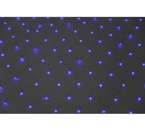 Светодиодная гирлянда Сетка "CEIMAR" 3*3 м, 480 синих LED ламп, с белым мерцанием, черный КАУЧУК, соединяемая, IP65 