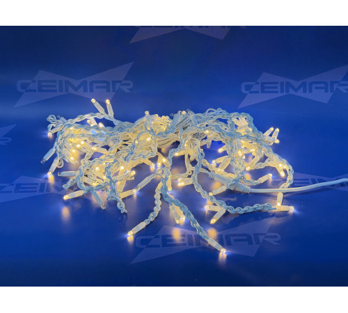 Светодиодная уличная бахрома "CEIMAR" 3*0.6 м, 120 тепло белых LED, статика, белый каучук, соединяемая, IP65 - IP-BT1204565ww