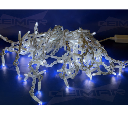 Светодиодная уличная бахрома "CEIMAR" 3.0х0.6, 120 холодно белых LED ламп, с белым мерцанием, белый Каучук, соединяемая, IP65 - IP-BT1204565w+f