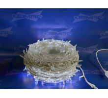 Светодиодная уличная гирлянда нить "CEIMAR" 1000 холодно-белых LED ламп 100 м, с мерцанием, белый КАУЧУК, соединяемая, IP65 - ART: XM-1000W+F