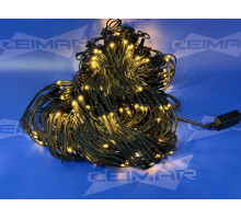 Светодиодная гирлянда Сетка "CEIMAR" 3*3 м, 480 тепло белых LED ламп, с белым мерцанием, черный КАУЧУК, соединяемая, IP65