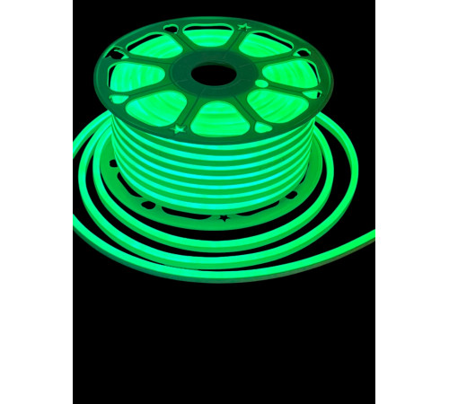 Гибкий неон LED SMD 8х16 мм, зелёный, 120 LED/м, бухта 50 м + шнур питания "CEIMAR"