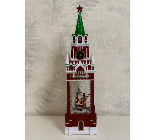 Декоративный фонарь CHRISTMAS «Дед мороз с Оленем» с музыкой – CMR 25-128