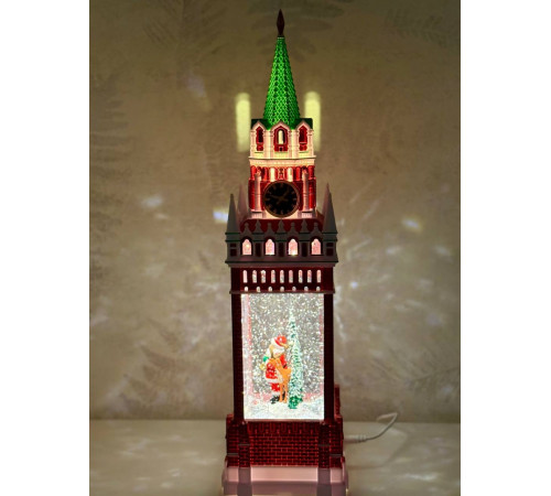 Декоративный фонарь CHRISTMAS «Дед мороз с Оленем» с музыкой – CMR 25-128