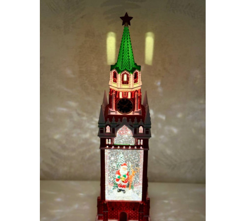 Декоративный фонарь CHRISTMAS «Дед мороз с Оленем» с музыкой – CMR 25-128