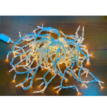 Светодиодная уличная бахрома "CEIMAR" 3.0*0.8, 150 тепло белых LED ламп, статика, белый КАУЧУК, соединяемая, IP65