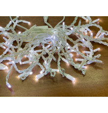 Светодиодная уличная бахрома PREMIUM "CEIMAR" 5*0.6 м, 220 холодно белых LED, холодное мерцание, белый каучук, соединяемая, IP65 - IP-B2204565w+f