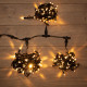 Клип Лайт - Спайдер Curtain Light 3*20м, 594 тепло белых LED ламп, черный ПВХ, IP54 (CIE LED)