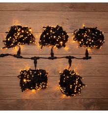 Клип Лайт - Спайдер Curtain Light 100 м, 665 тепло белых LED ламп, черный ПВХ, IP65 (CEI LED) - CMR-023-603WW