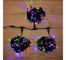 Клип Лайт - Спайдер Curtain Light 3*20м, 594 мульти LED ламп, черный ПВХ, IP54 (CIE LED)