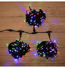Клип Лайт - Спайдер Curtain Light 3*20м, 594 мульти LED ламп, черный ПВХ, IP54 (CIE LED)