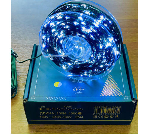 Светодиодная гирлянда Роса "CEIMAR" 50 м, 500  белых мини LED ламп, медная проволока, IP44 ART:CMR-L-500-W