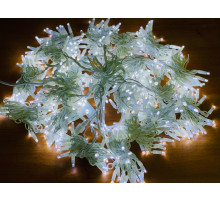 Светодиодный уличный занавес CEIMAR 2*6 м, 1200 холодно белых LED ламп, мерцание, белый Каучук, соединяемый, IP65 - ART: CH/B2612W+F